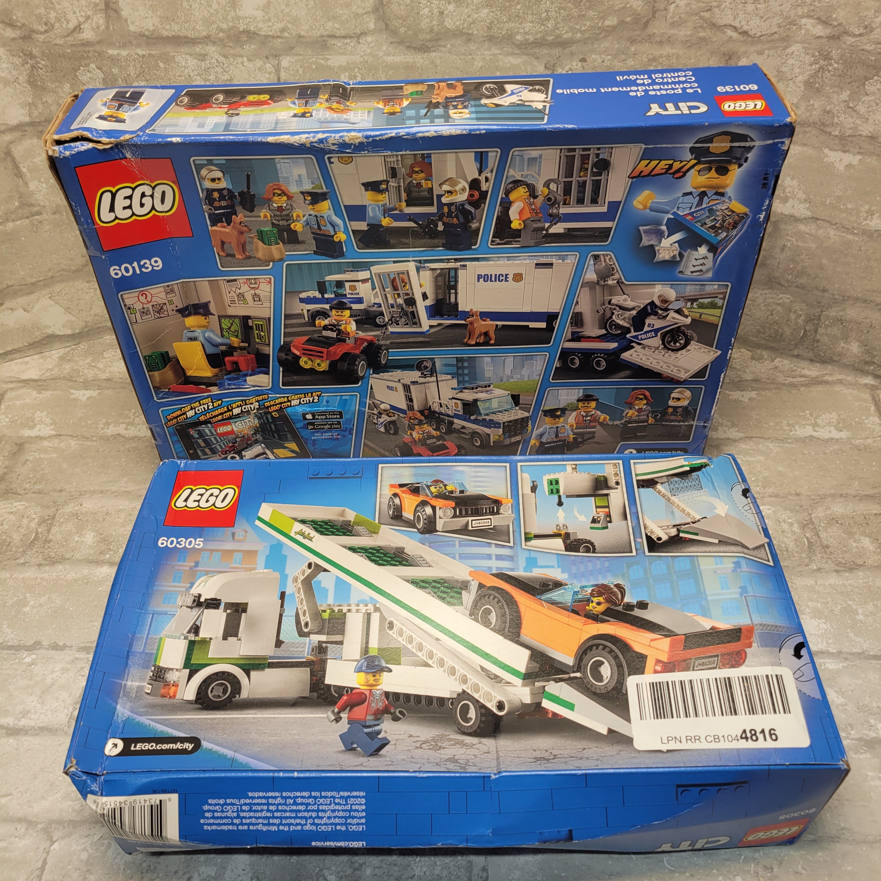 LEGO CITY: Car Transporter (60305) & Mobile Command Center (60139) (7927752163566)